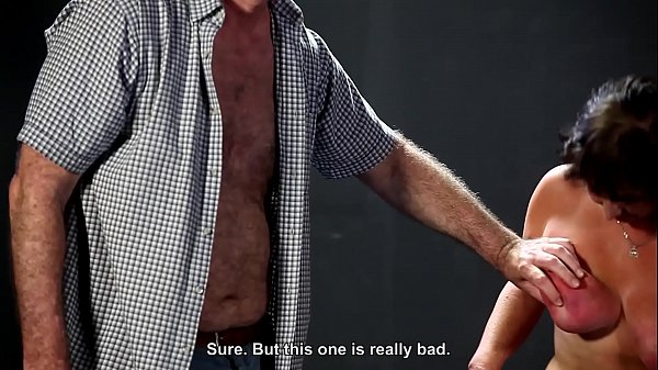 Blonde fit gal penalized with railing crop