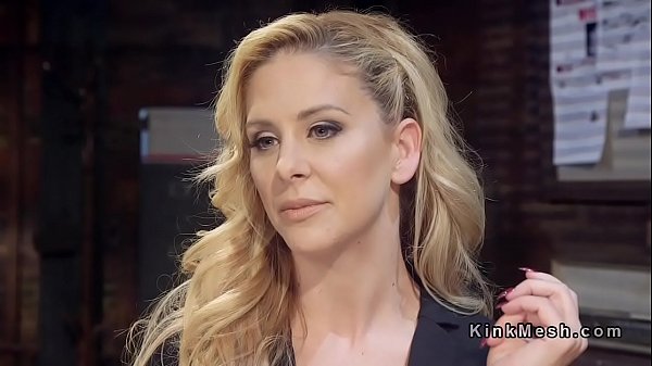 Female dom strap on ass-fuck banging in restrain bondage