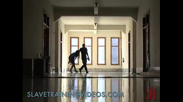 Hot black-haired trained to be bondage & discipline victim