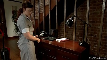 Cleaning lady Jodi Taylor is attempted to steal some files and cash from Marco Banderas but he is caught her and in restrain bondage ass fucking fucked with big spunk-pump