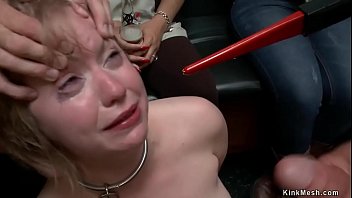 Dom Princess Donna Dolore makes blonde marionette Alani Pi suck and fuck Tommy Pistol and his big jizz-shotgun in public d. at crowded pub