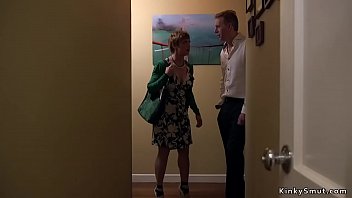 Mark Wood is got horny after spotted his Mummies date stepdaughter naked and then in threesome restrain bondage assfucking fucked them