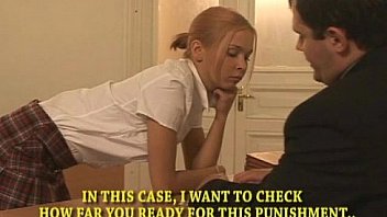 Sexy student blonde disciplined in restrain bondage by her masochistic professor