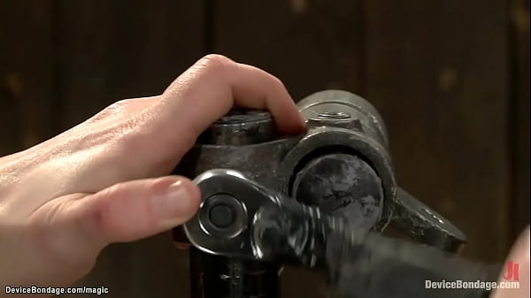 Trussed ginger puss and bootie finger-tickled