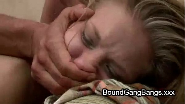 Tied up stunner group fucked by hillbillies