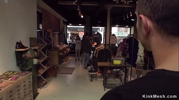 Euro stunner rectal group-fucked in boutique