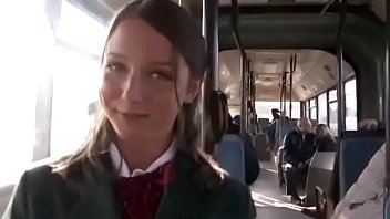 Chick stripped naked and in public bus