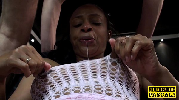 Black brit sub face and pussyfucked