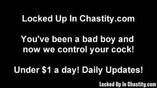 Attempting on this chastity device